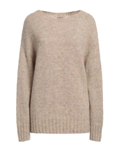 Gentryportofino Woman Sweater Beige Size 10 Alpaca Wool, Polyamide, Cashmere, Wool