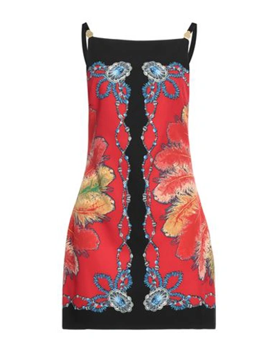 Just Cavalli Woman Mini Dress Red Size 4 Polyester, Elastane