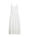 Blu Bianco Woman Midi Dress White Size 8 Cotton