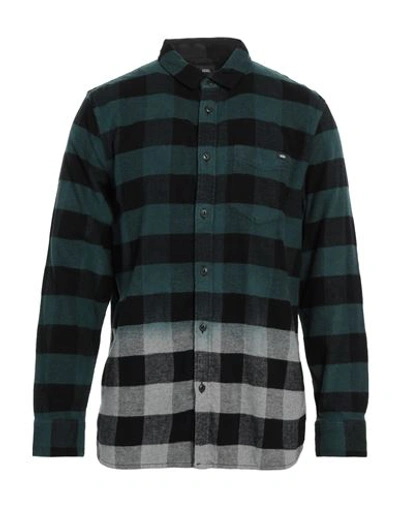 Vans Man Shirt Emerald Green Size Xl Cotton