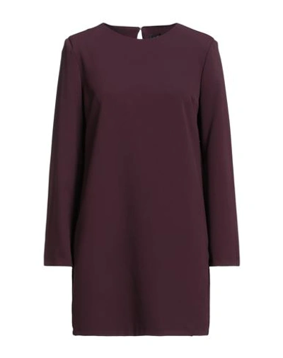 Icona By Kaos Woman Mini Dress Plum Size 6 Polyester, Elastane In Purple