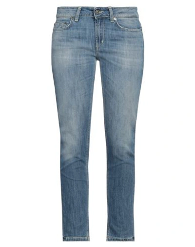 Dondup Woman Jeans Blue Size 27 Cotton, Elastomultiester