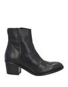1725.a Woman Ankle Boots Black Size 11 Soft Leather In Black