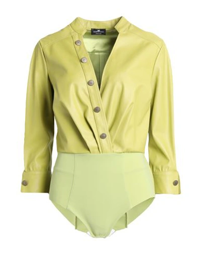 Elisabetta Franchi Woman Shirt Light Green Size 6 Polyester, Polyurethane, Polyamide, Elastane