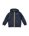 K-WAY K-WAY TODDLER BOY JACKET MIDNIGHT BLUE SIZE 3 POLYAMIDE, POLYESTER