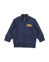 Diesel Toddler Boy Sweatshirt Navy Blue Size 6 Cotton, Elastane In Navy Blue