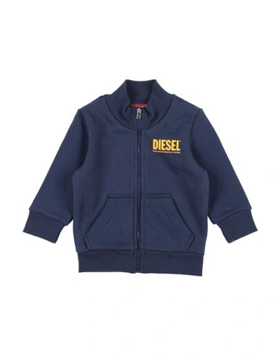Diesel Babies'  Toddler Boy Sweatshirt Navy Blue Size 6 Cotton, Elastane