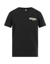 Moschino Man T-shirt Black Size Xs Cotton, Elastane