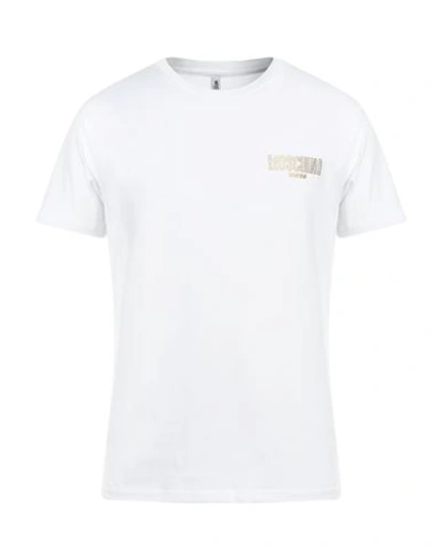 Moschino Man T-shirt White Size Xl Cotton, Elastane