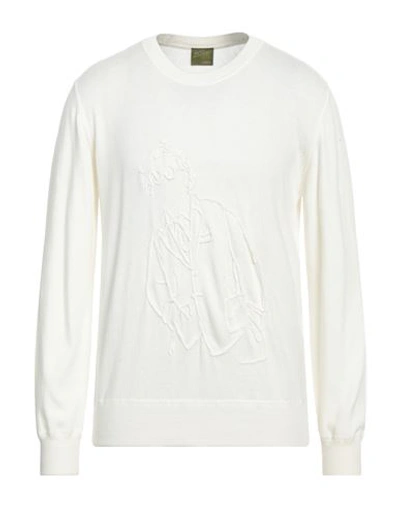 Lardini Man Sweater Cream Size Xl Cotton, Cashmere In White