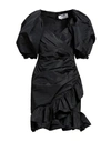 Msgm Woman Short Dress Black Size 6 Polyester