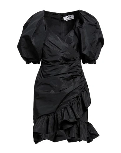 MSGM MSGM WOMAN MINI DRESS BLACK SIZE 8 POLYESTER