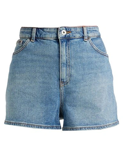 Emporio Armani Woman Denim Shorts Blue Size 32 Cotton, Elastane