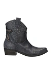 1725.A 1725.A WOMAN ANKLE BOOTS BLACK SIZE 8 LEATHER