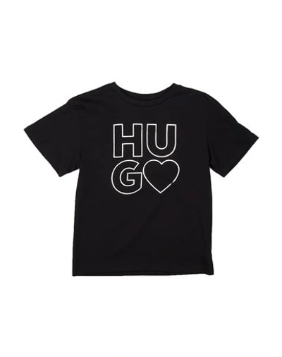 Hugo Babies'  Toddler Girl T-shirt Black Size 6 Cotton, Elastane