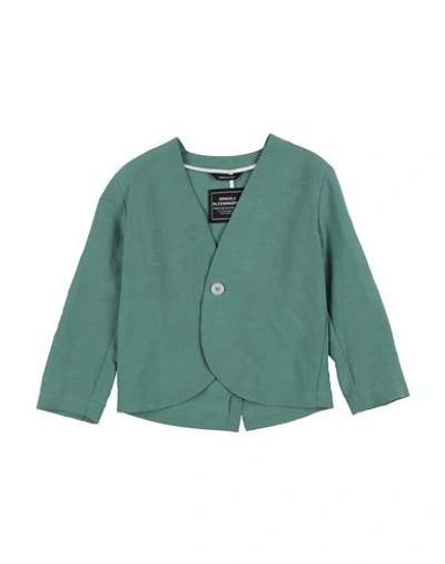 Daniele Alessandrini Babies'  Toddler Girl Blazer Emerald Green Size 4 Viscose, Linen