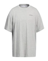 Off-white Man T-shirt Grey Size M Cotton In Grey
