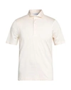 Gran Sasso Man Polo Shirt Ivory Size 52 Cotton In White