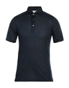 Gran Sasso Man Polo Shirt Navy Blue Size 34 Cotton