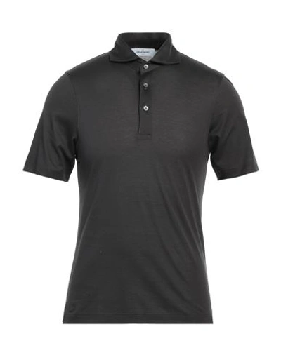 Gran Sasso Man Polo Shirt Navy Blue Size 36 Cotton In Navy Blue