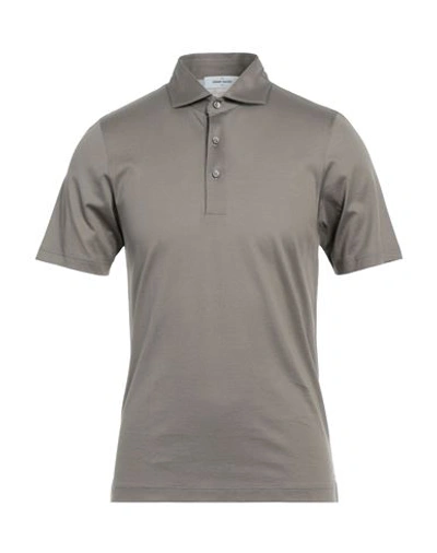 Gran Sasso Man Polo Shirt Grey Size 34 Cotton