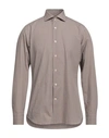 GUGLIELMINOTTI GUGLIELMINOTTI MAN SHIRT BROWN SIZE 17 ½ COTTON