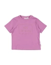 Superga Toddler Girl T-shirt Mauve Size 7 Cotton In Purple