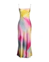 MSGM MSGM WOMAN MAXI DRESS YELLOW SIZE 8 VISCOSE, CUPRO