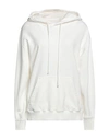 Mm6 Maison Margiela Woman Sweatshirt White Size M Cotton, Elastane