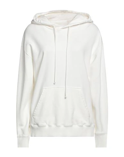 Mm6 Maison Margiela Woman Sweatshirt White Size M Cotton, Elastane