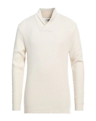 Bellwood Man Sweater Ivory Size 40 Cashmere, Silk In White