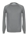 Alpha Studio Man Sweater Lead Size 38 Cotton In Grey