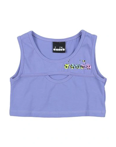 Diadora Babies'  Toddler Girl T-shirt Mauve Size 6 Cotton, Elastane In Purple