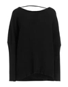 Gentryportofino Woman Sweater Black Size 6 Virgin Wool, Polyester