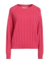 Gentryportofino Woman Sweater Fuchsia Size 10 Cashmere In Pink