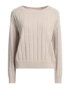 Gentryportofino Woman Sweater Beige Size 12 Cashmere