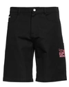 Gcds Man Shorts & Bermuda Shorts Black Size 34 Cotton In Black