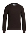 Bellwood Man Sweater Dark Brown Size 42 Merino Wool In Brown