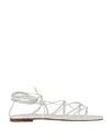 GIANVITO ROSSI GIANVITO ROSSI WOMAN SANDALS WHITE SIZE 8 SOFT LEATHER