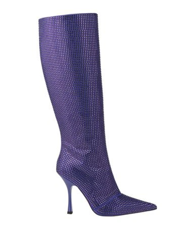 Liu •jo Woman Boot Purple Size 9 Textile Fibers In Purple