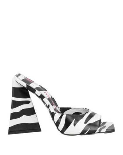 ATTICO THE ATTICO WOMAN SANDALS WHITE SIZE 8 SOFT LEATHER