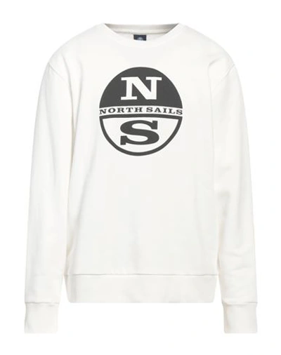North Sails Man Sweatshirt White Size Xl Cotton