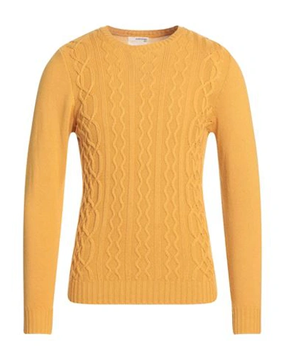 Portofino 1979 Man Sweater Ocher Size 40 Merino Wool, Cashmere In Yellow