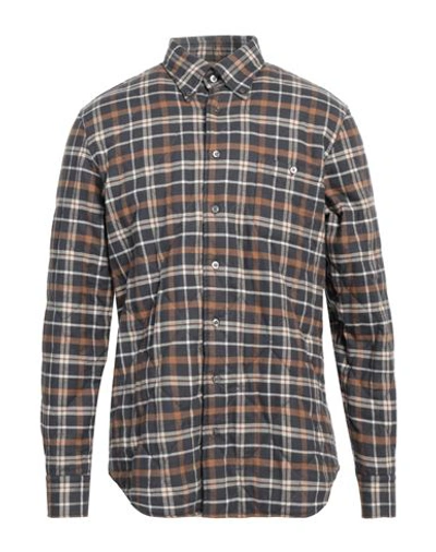 Lardini Man Shirt Lead Size 16 Cotton In Grey