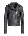 Street Leathers Woman Jacket Midnight Blue Size Xl Soft Leather In Blue