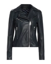 STREET LEATHERS STREET LEATHERS WOMAN JACKET NAVY BLUE SIZE S SOFT LEATHER