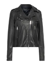 Street Leathers Woman Jacket Slate Blue Size S Soft Leather In Grey