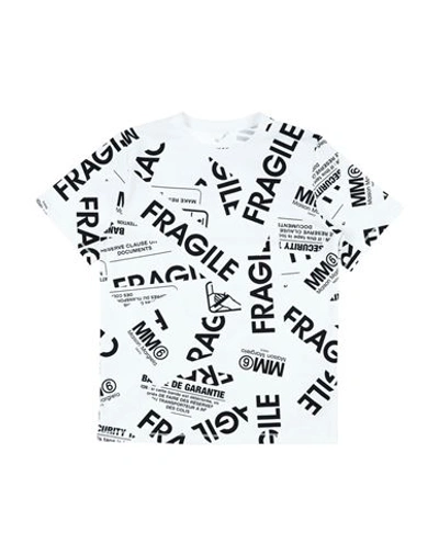 Mm6 Maison Margiela Babies'  Toddler Boy T-shirt White Size 6 Cotton, Elastane