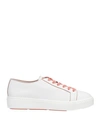 Santoni Woman Sneakers White Size 11 Soft Leather In White
