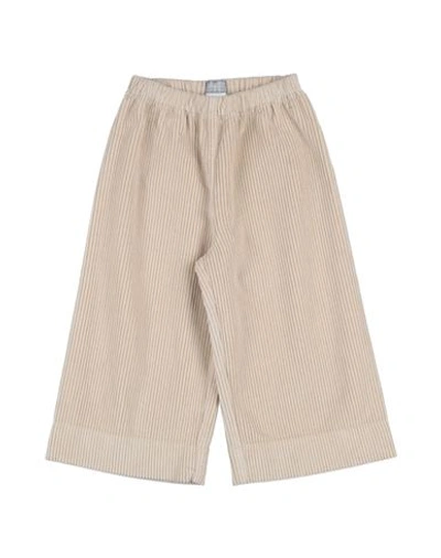 Il Gufo Babies'  Toddler Girl Pants Beige Size 4 Cotton, Elastane
